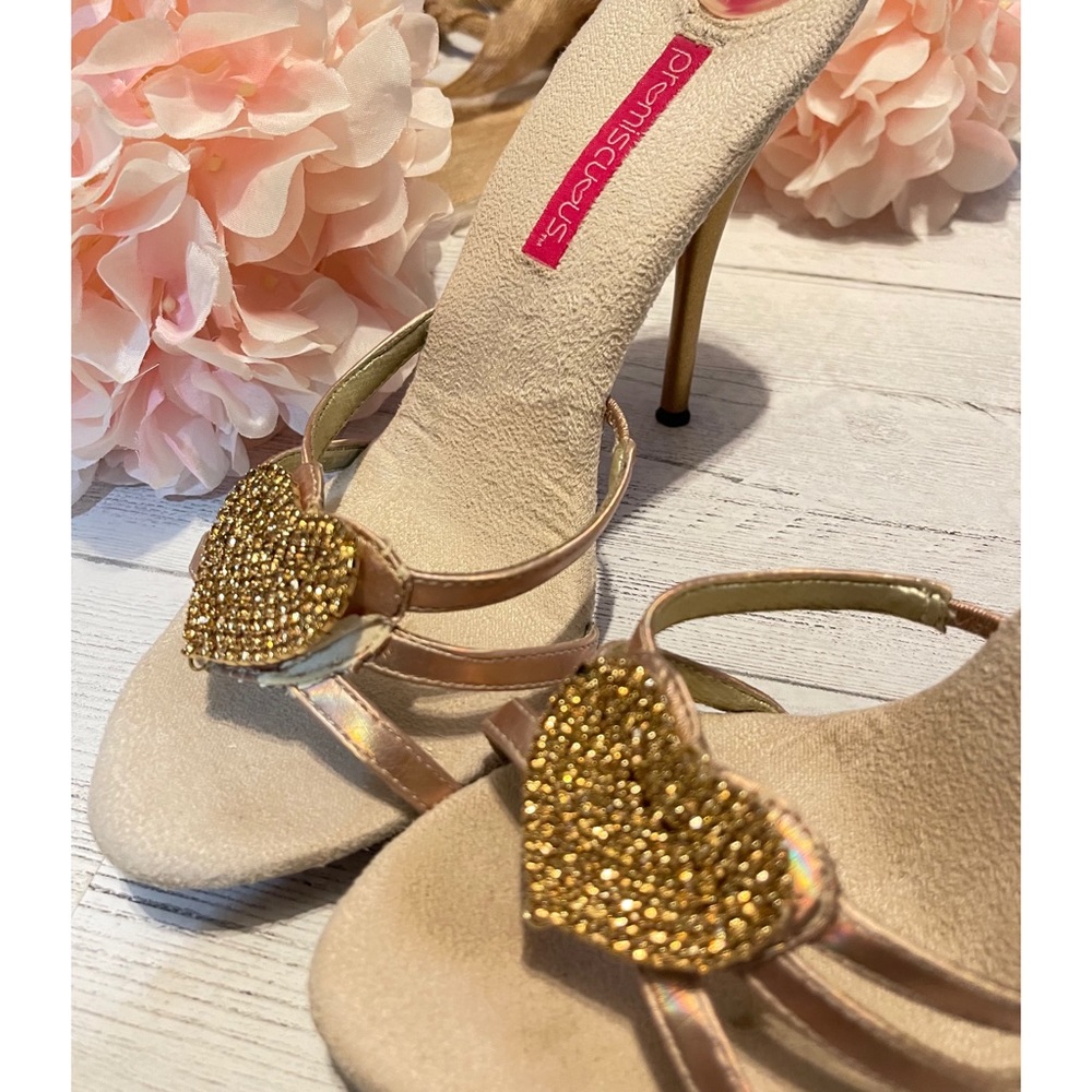 PR💗MISCU💗US GOLDEN SANDALS - Picture 2 of 10